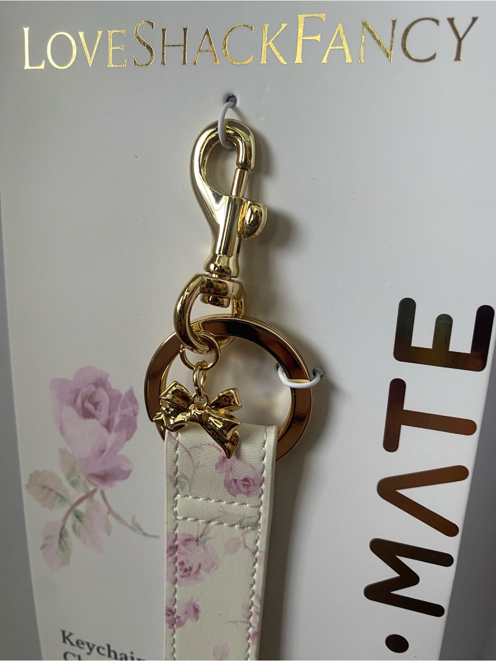 💗🔑 LoveShackFancy x Target Case-Mate Ribbon Rosa Flora Printed Keychain Strap 🔑💗 - Picture 4 of 5